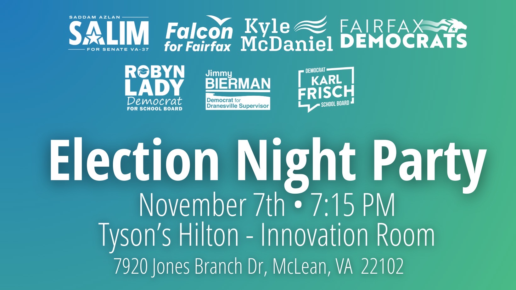 Election Night Watch Party! · Fairfax County Democratic Committee